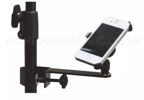 iPhone / Smartphone Holder fits Microphone Stands - Great for Karaoke and score