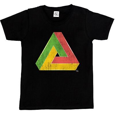 1Tee Bambini Ragazzi TRIANGOLO DI PENROSE geometrico colorato T-shirt