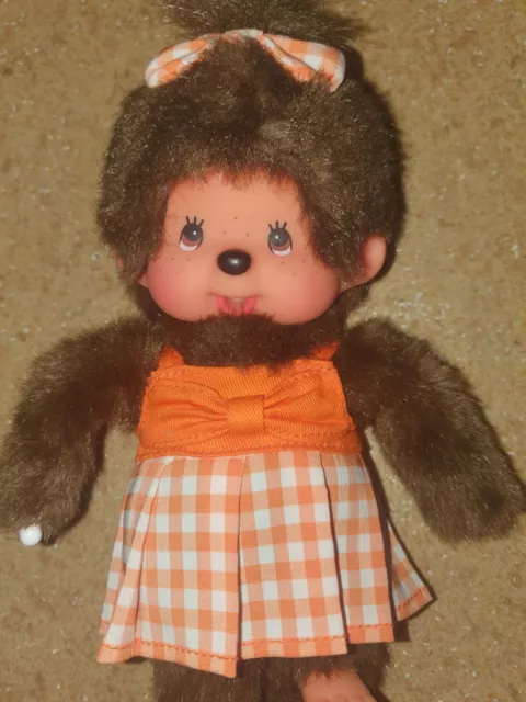 Monchhichi Mädchen 20cm orange top Zustand