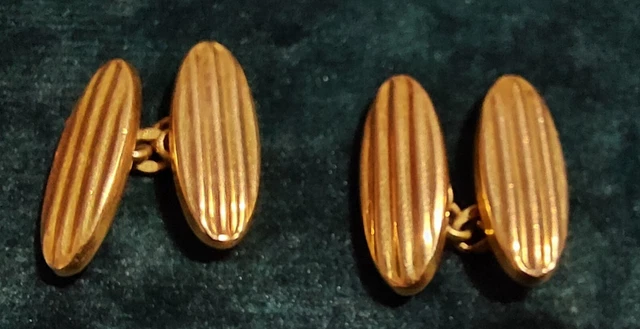Lot:2 pinces à cravate en plaqué or, 6 paires de boutons de manchettes