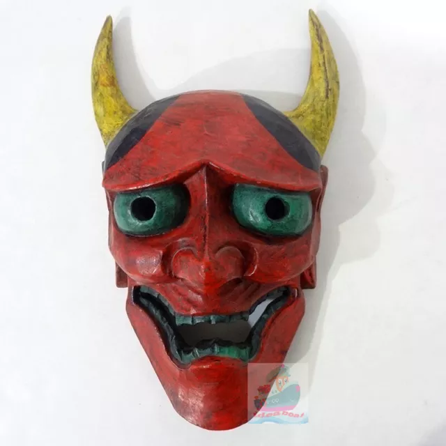 China Folk Wood Carved Painted NUO MASK Walldecor-The Judge of Hell(tall 32.5cm)