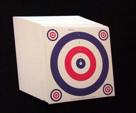 100 x 14cm Top Quality Air Rifle Pistol Shooting 2 Colour Paper Targets