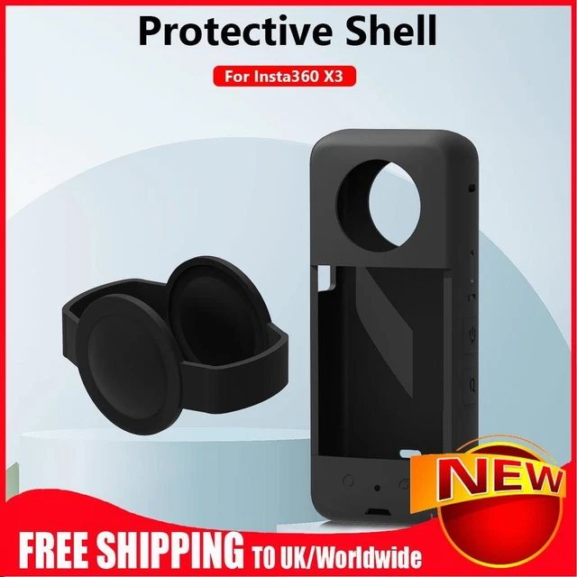Soft Waterproof Panoramic Action Camera Protective Cover for Insta360 X3 (Black)