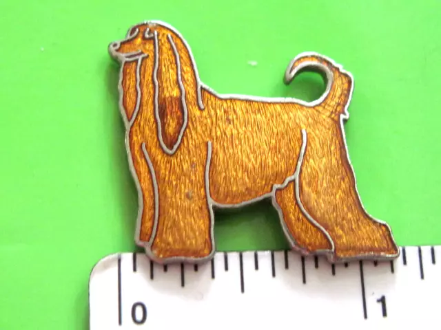 AFGHAN  HOUND dog - hat pin , lapel pin , tie tac  GIFT BOXED cloisonne LG