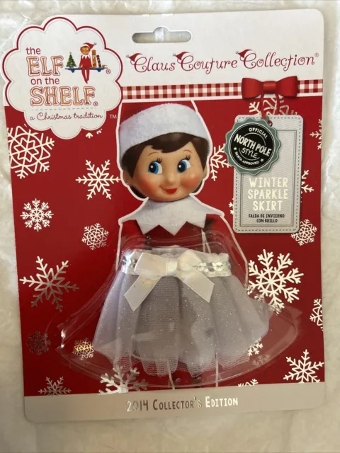 Elf On The Shelf Winter Sparkle Silver Skirt Outfit Girl Scout Doll Clothes New