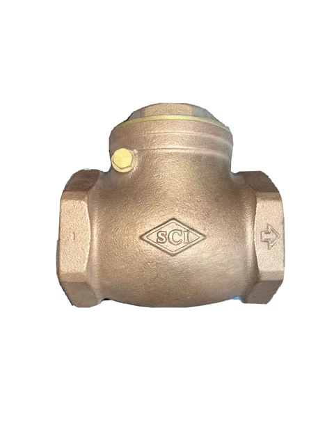 2" Inch Brass Swing IPS Check Valve NPT Threaded Plumbing Fitting 200 WOG