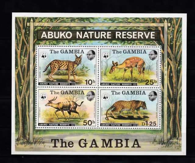 Gambia Block 2 postfrisch, Wildtiere