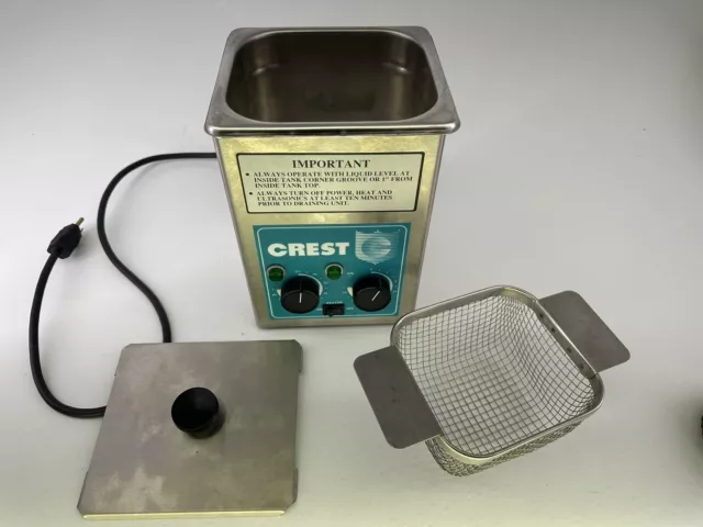 Crest Powersonic Ultrasonic Cleaner Timer & Heat w/ Basket For Parts Not Working