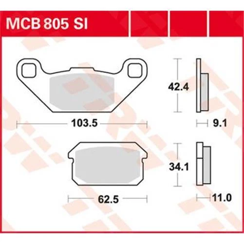 Kit Plaquettes De Frein TRW MCB781SV Sinter Street – Avant Pour Harley-Davidson VRSCX, FLHTK, VRSCDX Et Plus