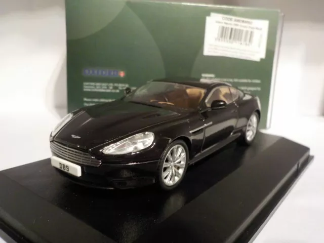Aston Martin DB9 -  Black, MODEL CAR 1:43 SCALE OXFORD 43AMDB9002