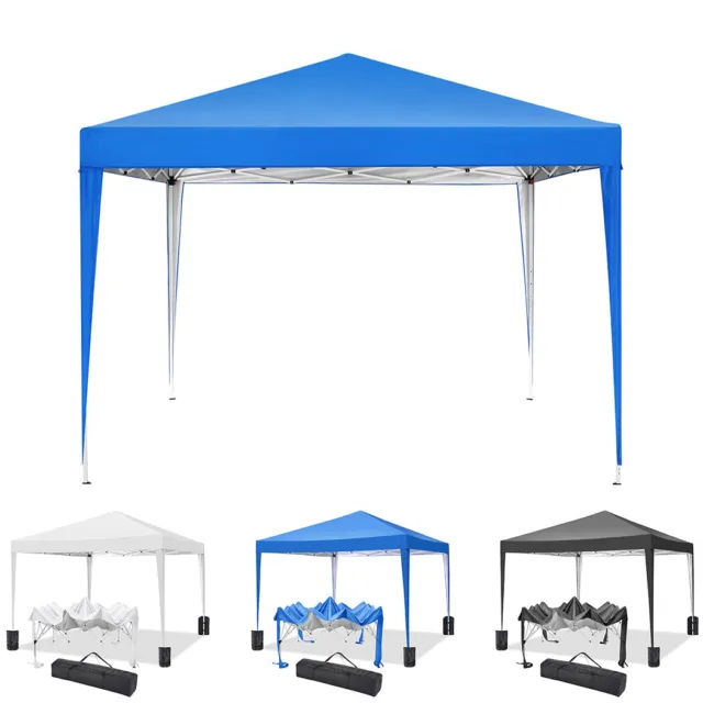 Pavilion 3x3m Partyzelt faltbares Zelt Wasserdicht Garten Camping Terrasse Blue