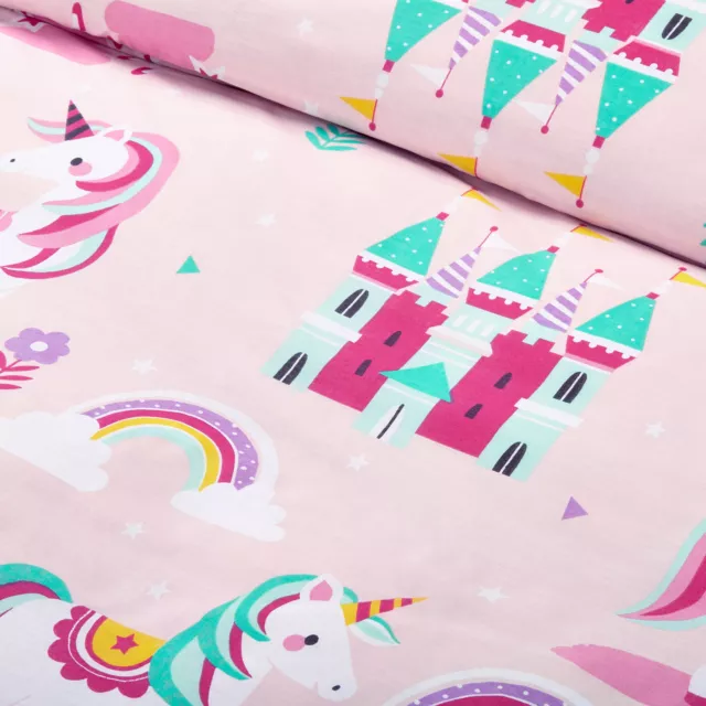 Duvet Cover & Pillowcase Set Magic Unicorn Fairy Princess Girls Kids Bed Bedding 2