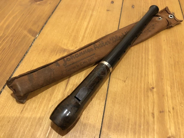 Alte antike Blockflöte Johannes Adler Markneukirchen Blasinstrument Sopran Musik