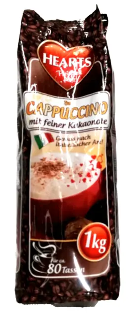 1 kg Hearts Cappuccino mit feiner Kakaonote