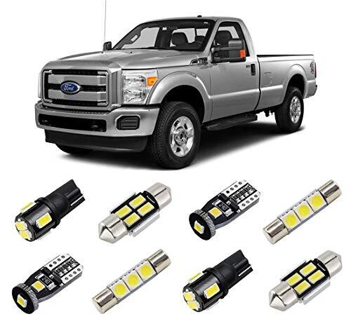 BRISHINE White Interior LED Lights Kit for 1999-2016 Ford F250 F350 F450 F550...