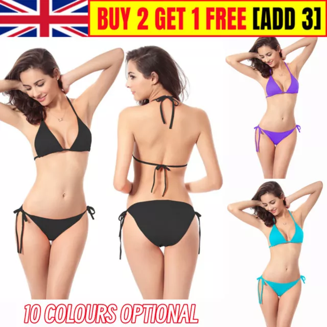 Womens Push-Up Bikini Bra Strappy Set Bathing Suit Swimsuit Swimwear Beachwear