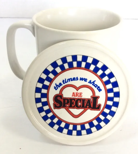 Vintage Giftco Inc. “The times we share ARE SPECIAL” Coffee Mug W/Coaster Lid