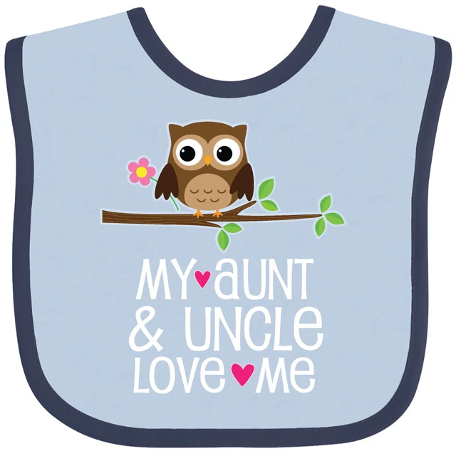 Inktastic Niece Owl My Aunt And Uncle Love Me Baby Bib Childs Clothes Clothing