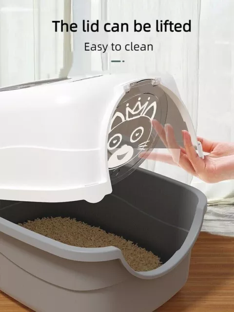 Home Cute Cat Litter Box Toilet Fully Enclosed Detachable Pet Bedpan Send Shovel