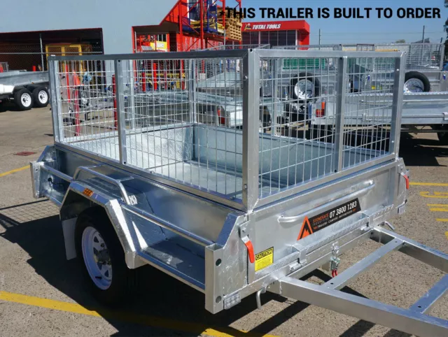 6x4 Caged Box Trailer Fully Welded Box Trailer Hot Dip Galvanized Tilting 2