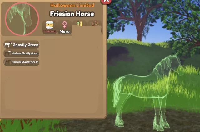 Roblox Wild Horse Islands 🩵 Horned￼ Fiend Friesian 🩵!!