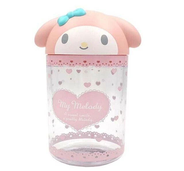My Melody Cosmetic Makeup Case Clear Q-tip Storage Holder Cotton Pad Swab Box