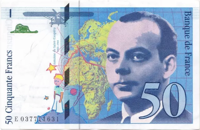 France : 50 Francs 1997 ( Antoine de Saint-Exupéry ) XF