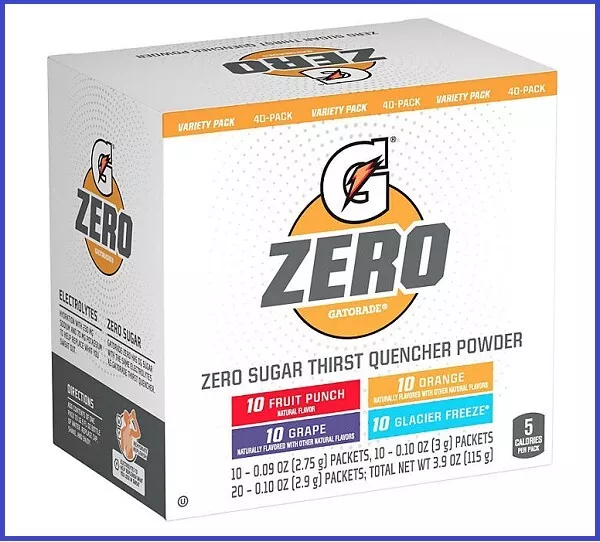 Gatorade G Zero Powder Variety Pack (40 ct.)