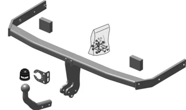 Enganche de remolque rígido Brink para VW Golf IV 4 3/5 puertas 97-03 13 polos juego eléctrico 3