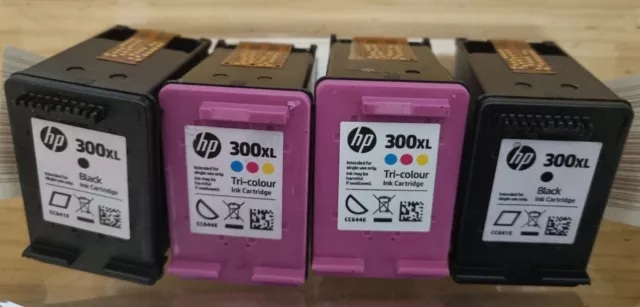4 leere Druckerpatronen für HP Drucker 300xl