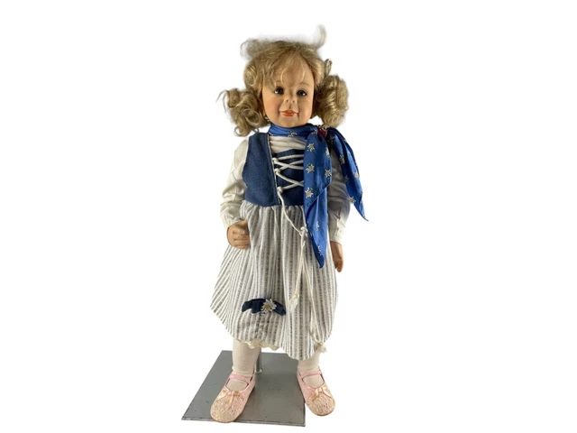 Poupée D'Artiste Monika Levenig - Porcelaine 62 Cm - Excellent État - Collection