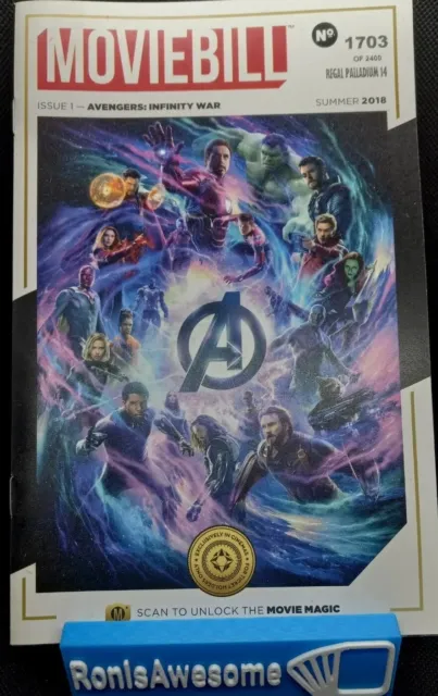 Marvel's Avengers Infinity War Imax Regal Collectible Moviebill Exclusive #/2400