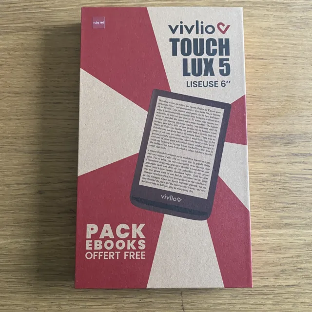 LISEUSE VIVLIO TOUCH Lux 5 Rouge Ruby Red + Pack d'eBooks Offert - NEUF EUR  104,99 - PicClick FR