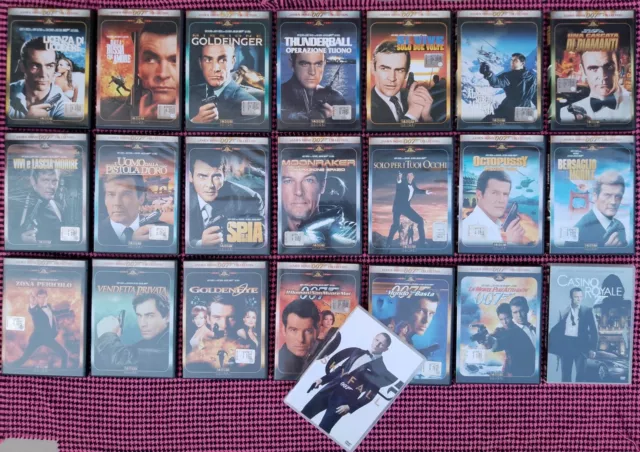 007 JAMES BOND Collezione Completa 20 DVD+2 extra SEAN CONNERY Roger MOORE Craig