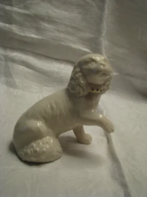VTG Lenox King Charles Cavalier Spaniel 4" White Dog Figurine