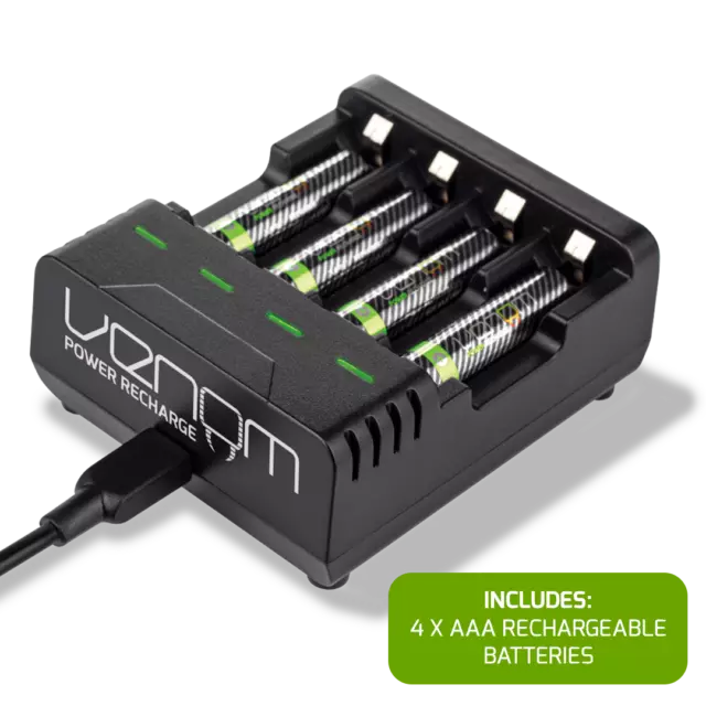 Venom Intelligent Charging Station plus 4 x AAA 800mAh Rechargeable Batteries