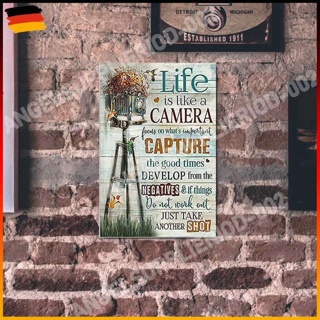 PHRASE VINTAGE IRON Picture Rectangular Metal Plate Tin Sign Flat Bar