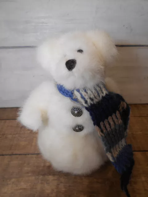 Rare Boyds Bears Marvin P Snowbeary 7" Plush Retired  Snowman w/Scarf