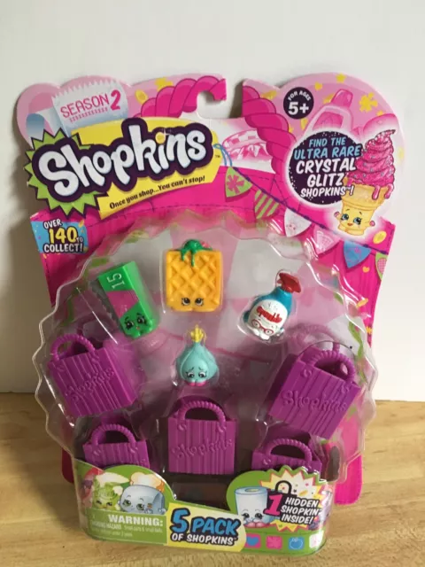 Shopkins Season 2  - 5 Pack - Rare Sizzles Pack - NEW -  Assorted Styles