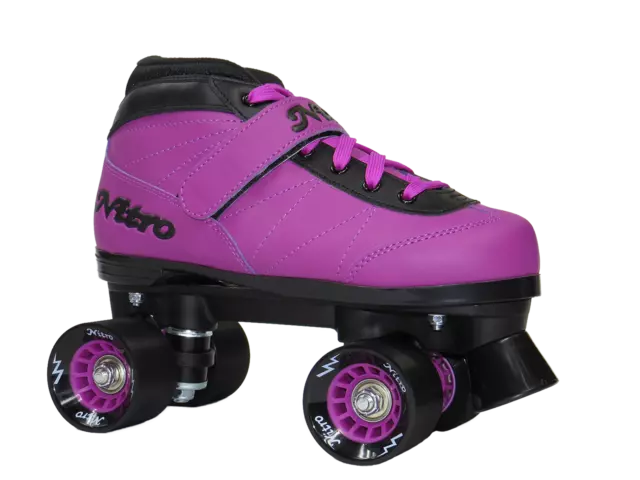 Epic Nitro Turbo Purple Indoor Outdoor Quad Roller Speed Skates