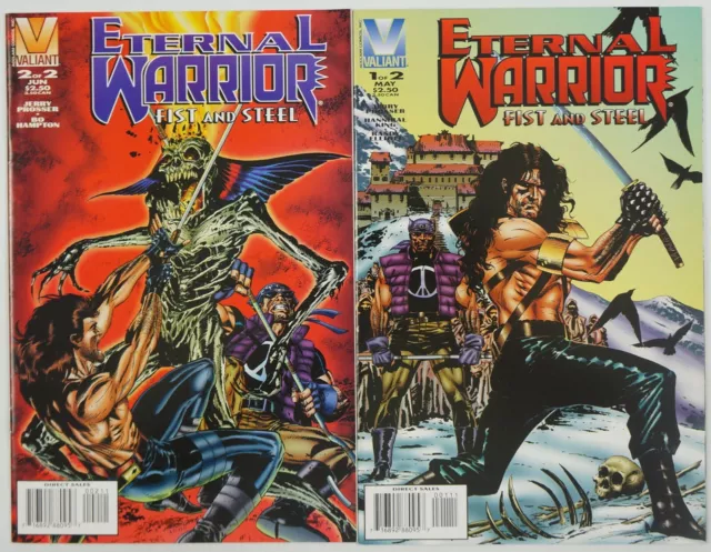 Eternal Warrior: Fist and Steel #1-2 VF- complete series - Valiant Comics set