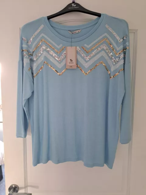 Ladies Blue Top From Tu Brand New