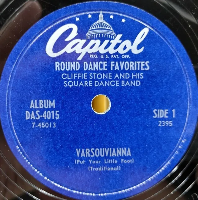 78 RPM Varsouvianna Waltz Cliffie Stone Capitol Record With Sleeve Dance Calls