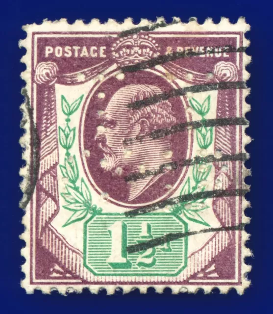 1905 SG224 1½d Slate Purple & Blue-Green CSP M9(2) Good Used CV-FU £22 aluj