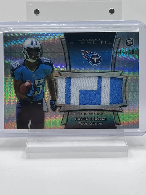 2013 Bowman Sterling Prism Refractor /30 Justin Hunter Rookie Jumbo Patch RC