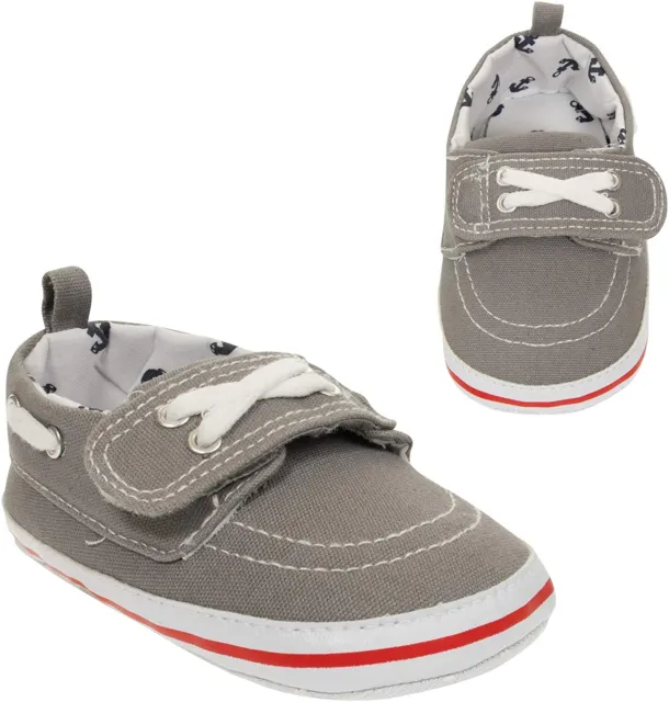 BARE HUGS Soft Infant Boat Shoe Loafer - Grey (701) - 6-12 Months UqMc