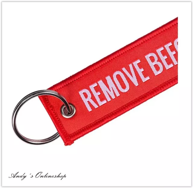 Remove before flight Schlüsselanhänger Flugzeug Rot Air Pilot Flughafen 1 Stück 2