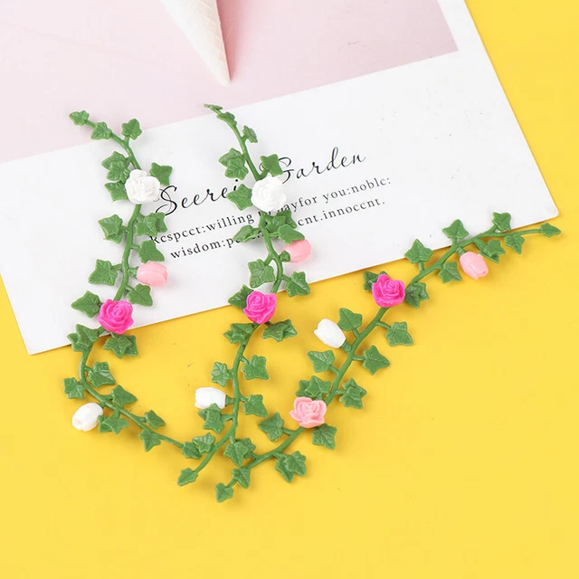 1:12 Dollhouse Miniature Rattan Flower Vine Model Garden Decoration AccessoriWI