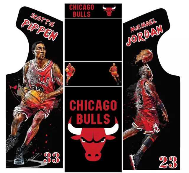 Stickers borne arcade - Modèle Chicago Bulls