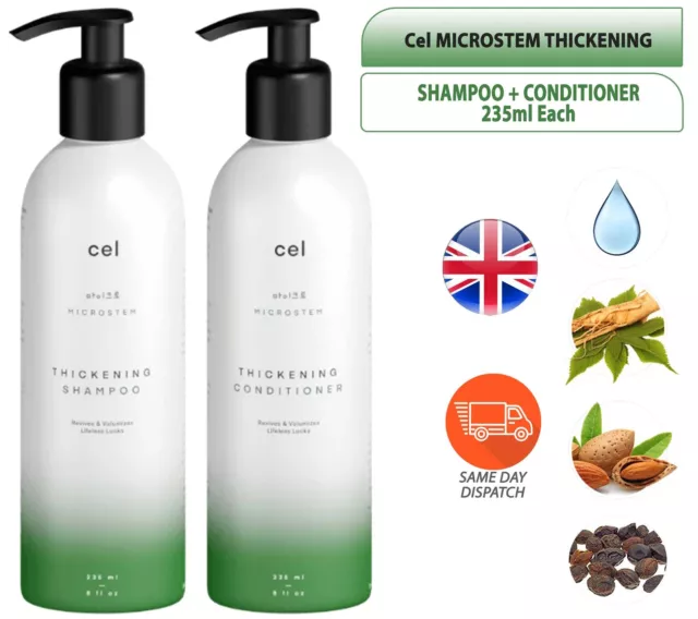 Cel Microstem Natural Hair Thickening Shampoo & Conditioner Set Stem Cell 235ml